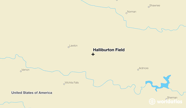 Halliburton Field location on a map