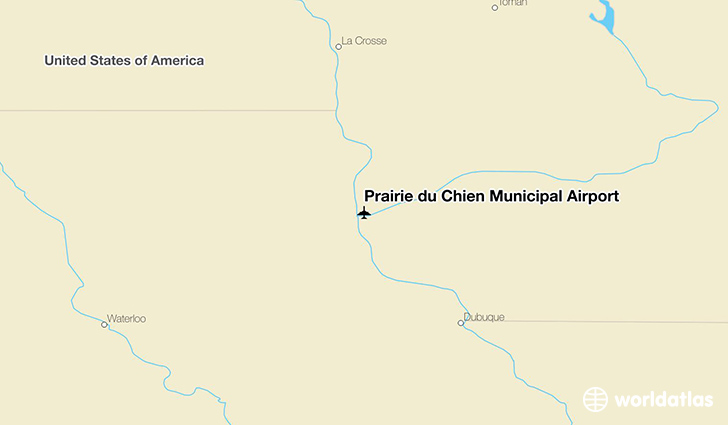 Prairie du Chien Municipal Airport location on a map