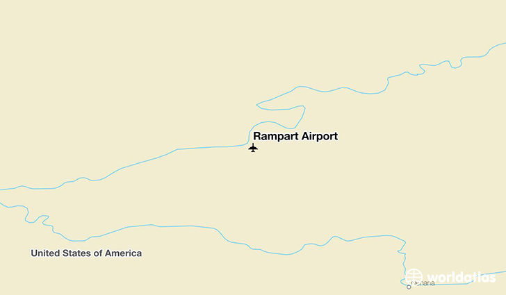 Rampart Airport location on a map