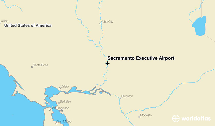 Sacramento Executive Airport location on a map