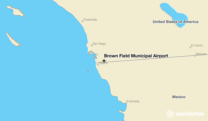 Brown Field Municipal Airport location on a map