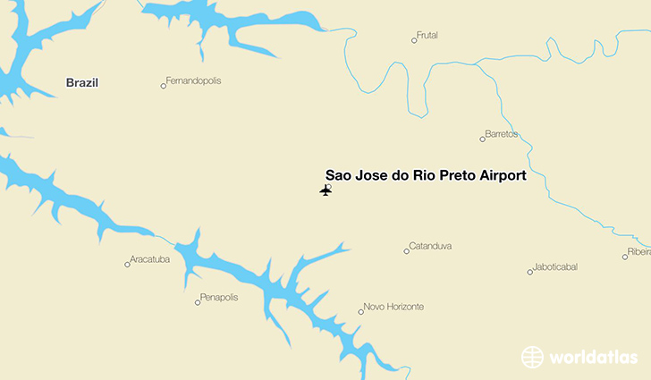 São José do Rio Preto Airport location on a map