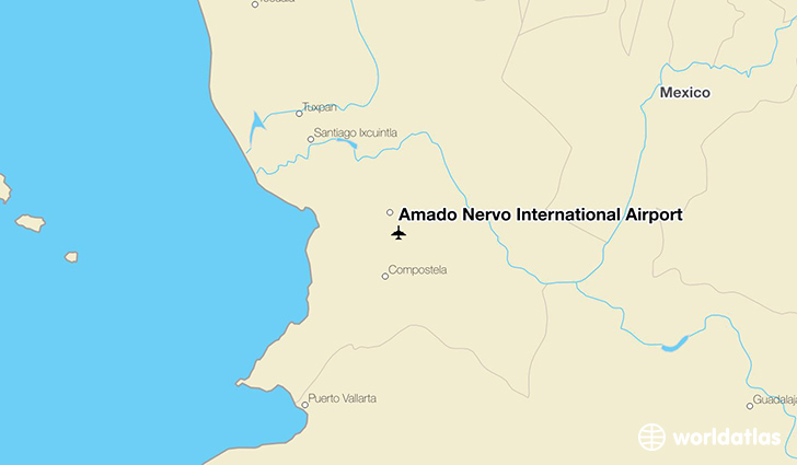 Amado Nervo International Airport location on a map