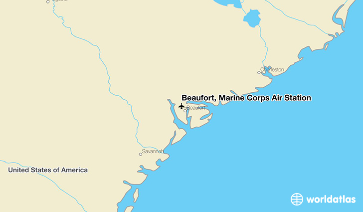 Beaufort, Marine Corps Air Station location on a map