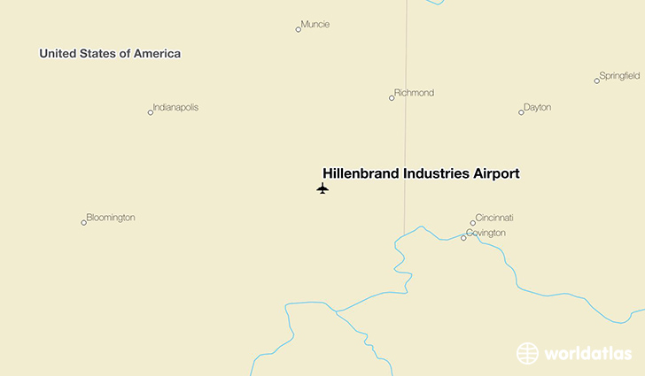 Hillenbrand Industries Airport location on a map