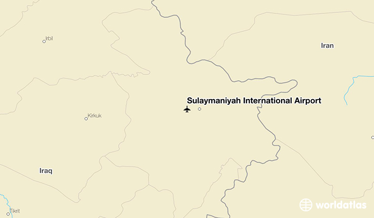 Sulaymaniyah International Airport location on a map