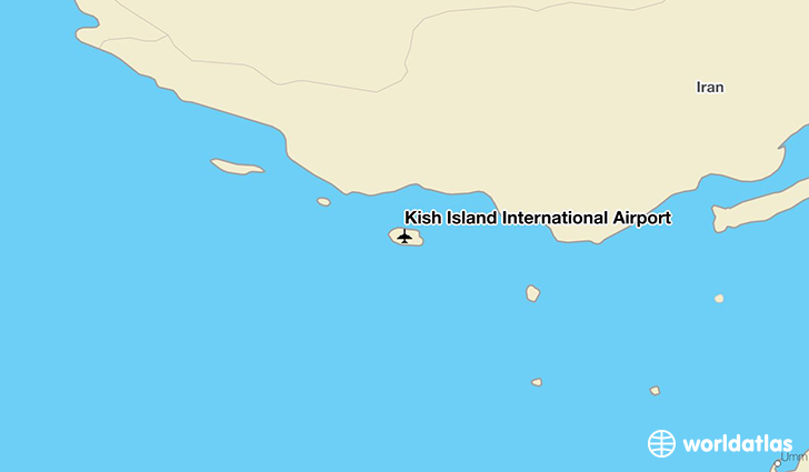 Kish Island International Airport location on a map