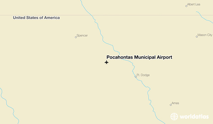 Pocahontas Municipal Airport location on a map