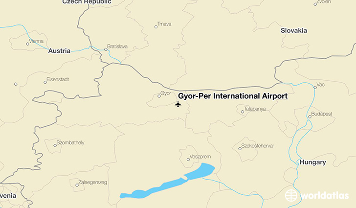 Győr-Pér International Airport location on a map