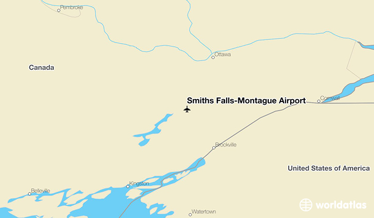 Smiths Falls-Montague Airport location on a map