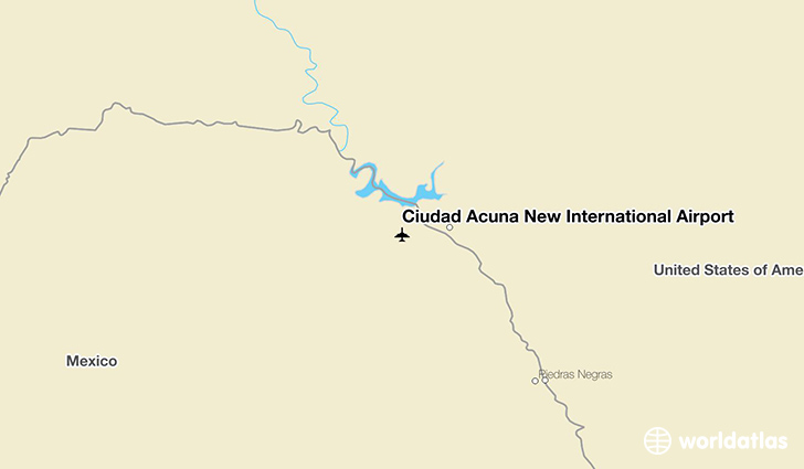 Ciudad Acuña New International Airport location on a map