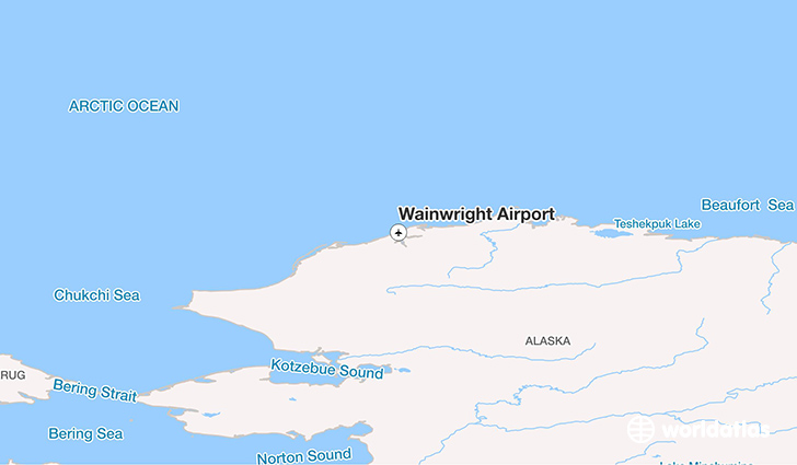 Wainwright Airport location on a map