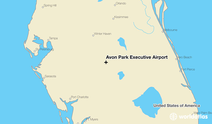 Avon Park Executive Airport location on a map