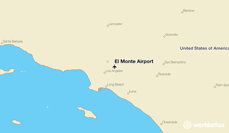 El Monte Airport location on a map