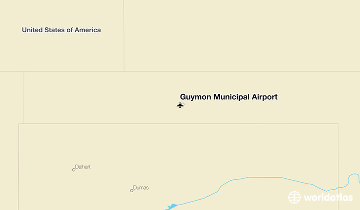 Guymon Municipal Airport location on a map