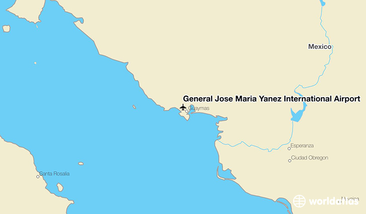 General José María Yáñez International Airport location on a map