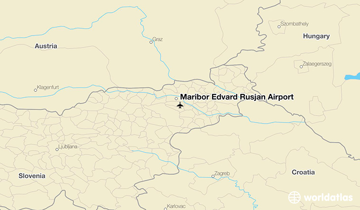 Maribor Edvard Rusjan Airport location on a map