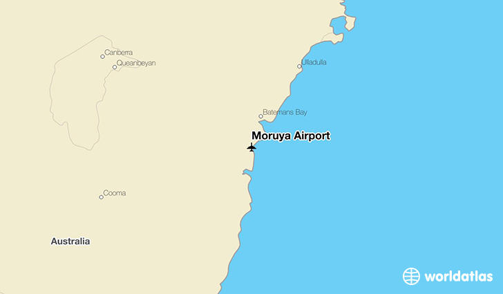 Moruya Airport location on a map