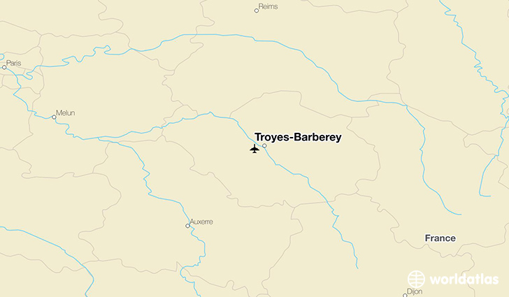 Troyes-Barberey location on a map