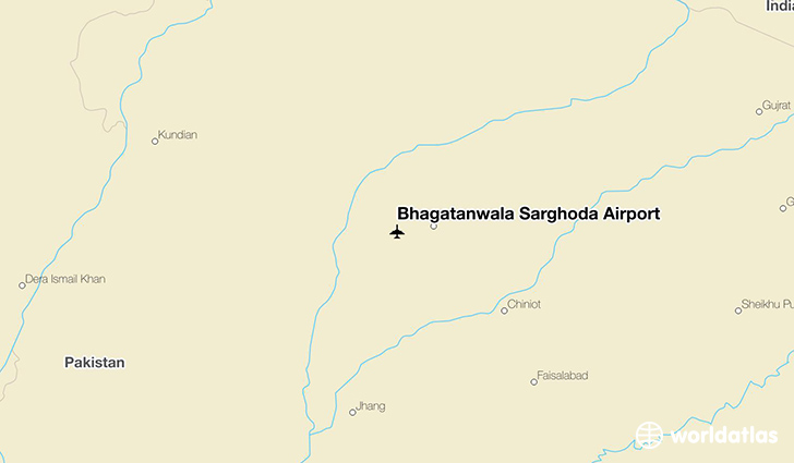 Bhagatanwala Sarghoda Airport location on a map