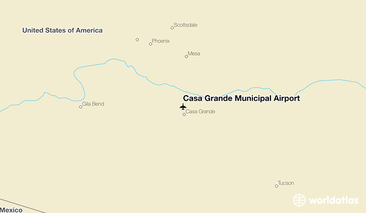 Casa Grande Municipal Airport location on a map