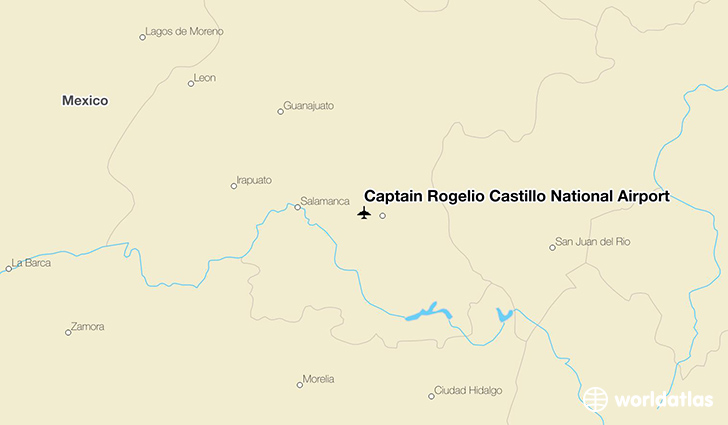 Captain Rogelio Castillo National Airport location on a map