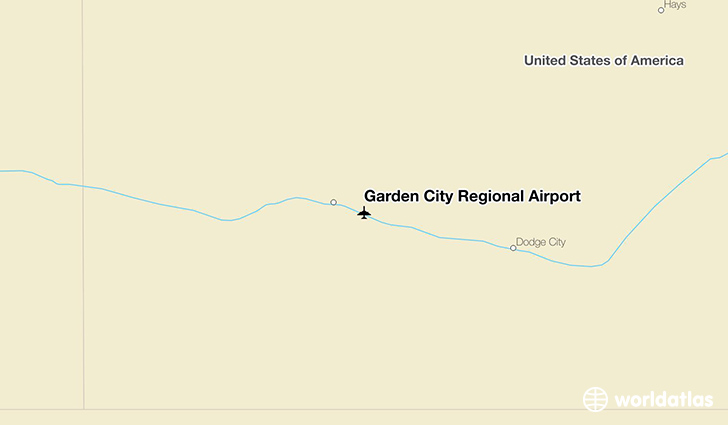 Garden City Regional Airport location on a map