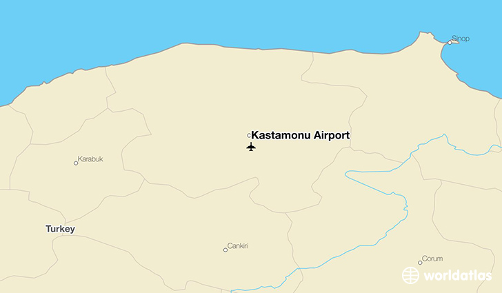 Kastamonu Airport location on a map