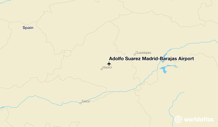 Adolfo Suárez Madrid–Barajas Airport location on a map