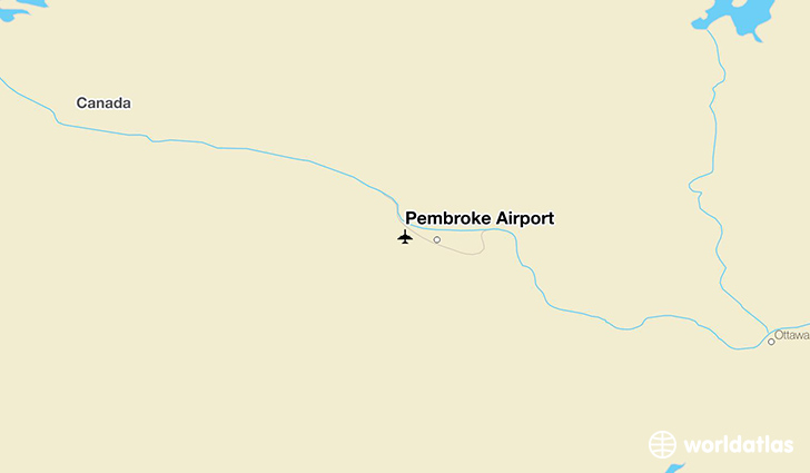 Pembroke Airport location on a map