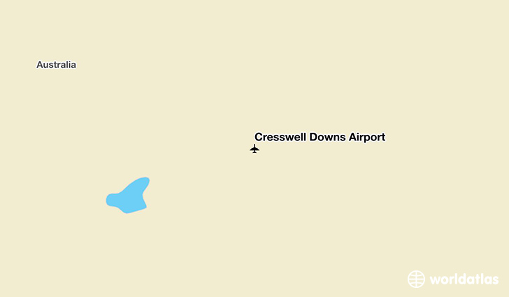 Cresswell Downs Airport location on a map
