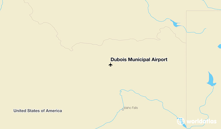 Dubois Municipal Airport location on a map