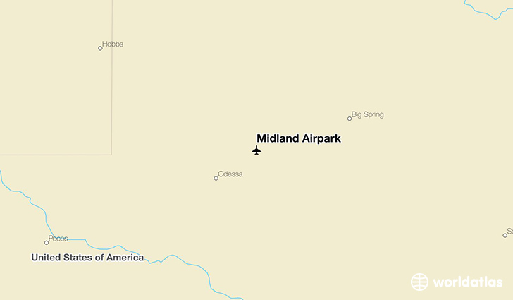 Midland Airpark location on a map