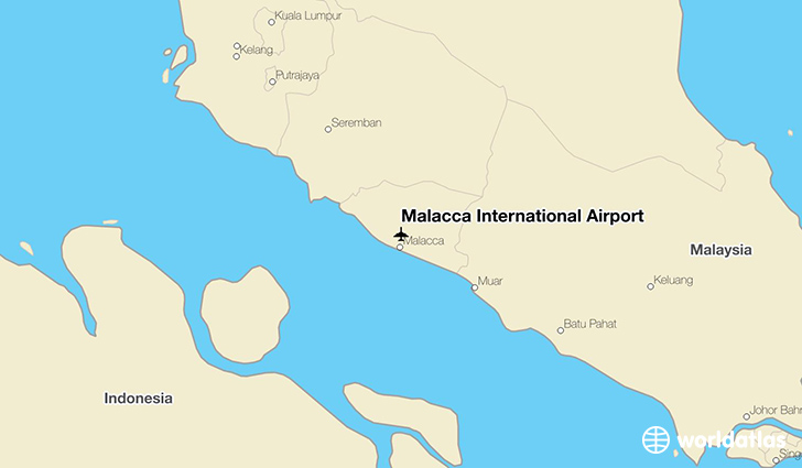 Malacca International Airport location on a map