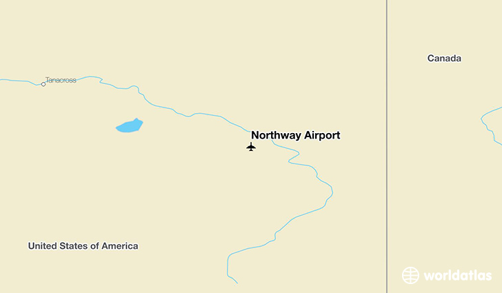 Northway Airport location on a map