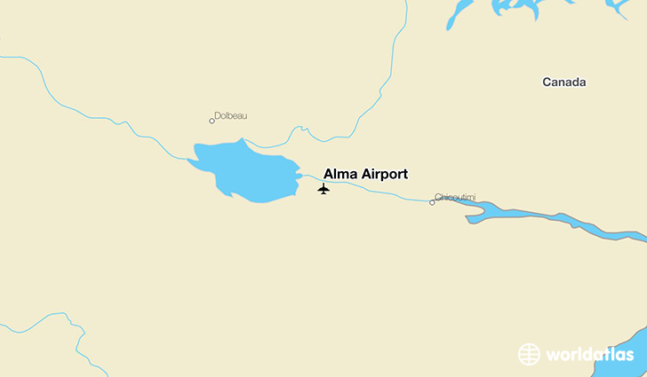 Alma Airport location on a map