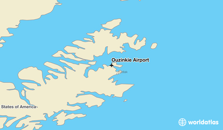Ouzinkie Airport location on a map