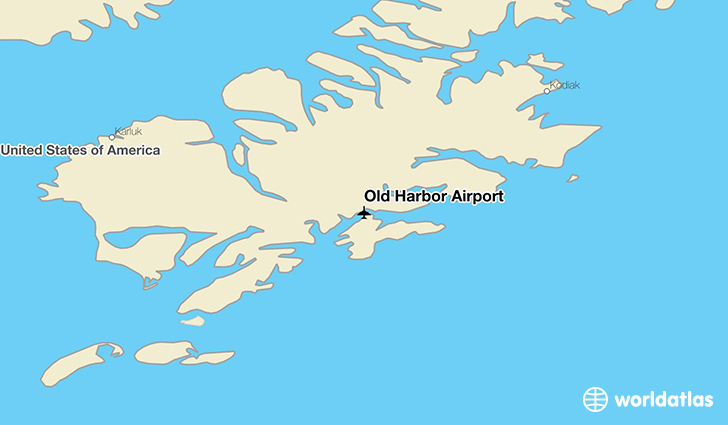 Old Harbor Airport location on a map