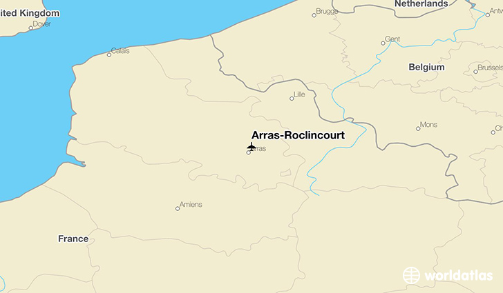 Arras-Roclincourt location on a map