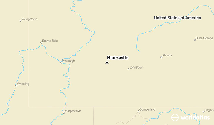 Blairsville location on a map