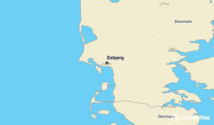 Esbjerg location on a map