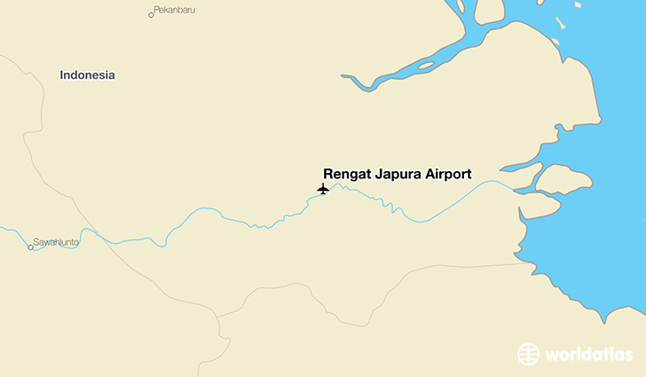 Rengat Japura Airport location on a map