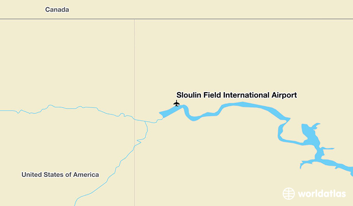 Sloulin Field International Airport location on a map