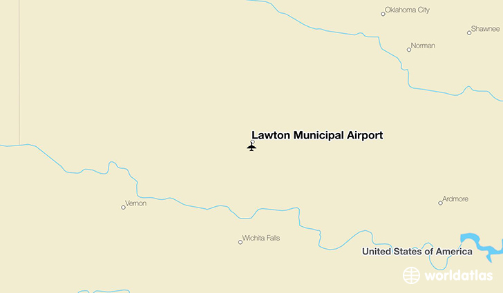 Lawton Municipal Airport location on a map