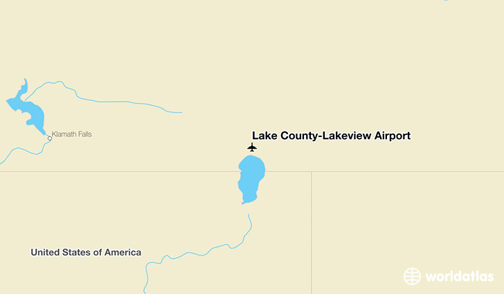 Lake County-Lakeview Airport location on a map