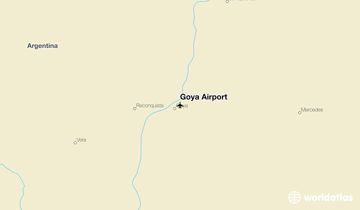 Goya Airport location on a map