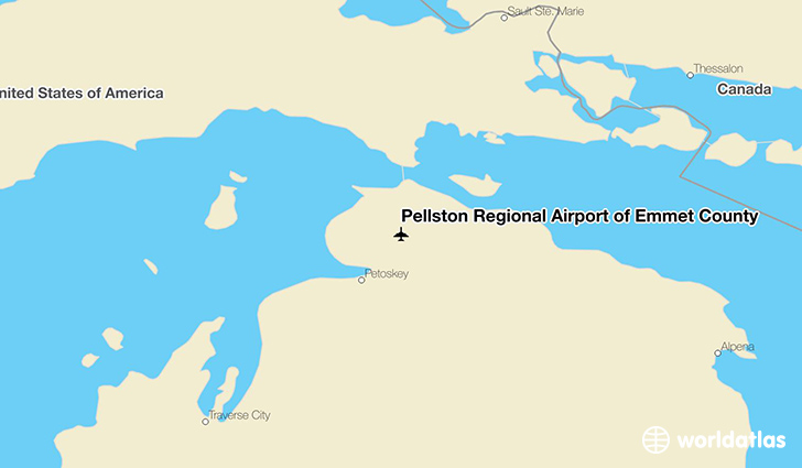 Pellston Regional Airport of Emmet County location on a map
