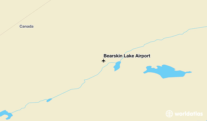 Bearskin Lake Airport location on a map
