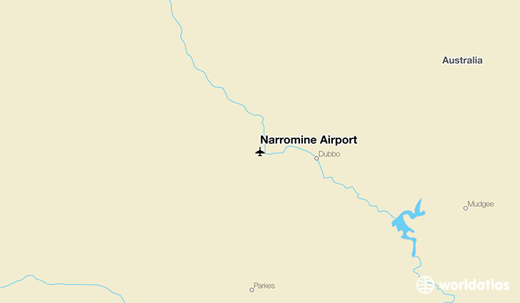 Narromine Airport location on a map