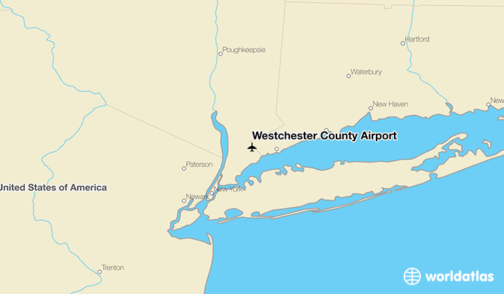 Westchester County Airport location on a map